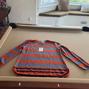 Islefield Cashmere Striped Women’s Size Medium Sweater NEW with TAGS